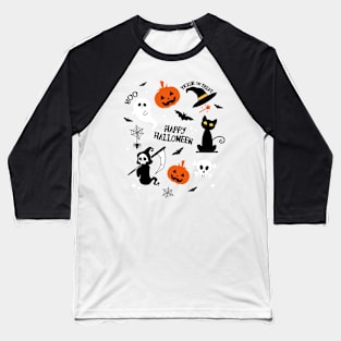 Halloween Pattern Baseball T-Shirt